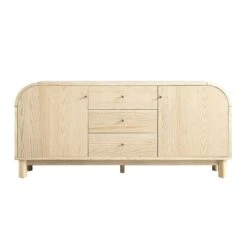 Maude Wide 3-Drawer Sideboard, Natural Ash