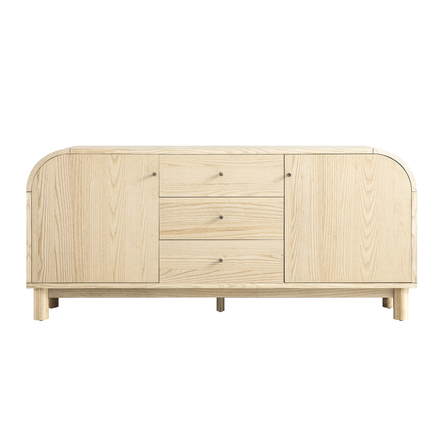 Maude Wide 3-Drawer Sideboard, Natural Ash 1 Maude Wide 3-Drawer Sideboard, Natural Ash