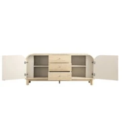 Maude Wide 3-Drawer Sideboard, Natural Ash 11 Maude Wide 3-Drawer Sideboard, Natural Ash -Daals XXSB 045 NAT NAT WB3