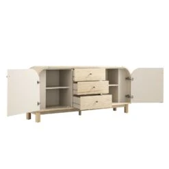 Maude Wide 3-Drawer Sideboard, Natural Ash 12 Maude Wide 3-Drawer Sideboard, Natural Ash -Daals XXSB 045 NAT NAT WB4