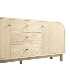 Maude Wide 3-Drawer Sideboard, Natural Ash 15 Maude Wide 3-Drawer Sideboard, Natural Ash -Daals XXSB 045 NAT NAT detail2