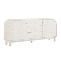 Maude Wide 3-Drawer Sideboard, Washed White Ash 22 Maude Wide 3-Drawer Sideboard, Washed White Ash -Daals XXSB 045 WHITE WHITE WB1
