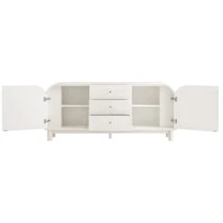 Maude Wide 3-Drawer Sideboard, Washed White Ash 25 Maude Wide 3-Drawer Sideboard, Washed White Ash -Daals XXSB 045 WHITE WHITE WB3