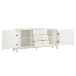 Maude Wide 3-Drawer Sideboard, Washed White Ash 26 Maude Wide 3-Drawer Sideboard, Washed White Ash -Daals XXSB 045 WHITE WHITE WB4