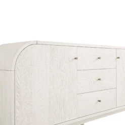 Maude Wide 3-Drawer Sideboard, Washed White Ash 30 Maude Wide 3-Drawer Sideboard, Washed White Ash -Daals XXSB 045 WHITE WHITE detail1