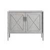 Elstowe Faux Bamboo Small Sideboard, Warm Grey