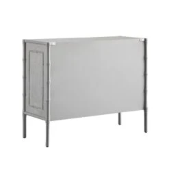 Elstowe Faux Bamboo Small Sideboard, Warm Grey -Daals XXSB 064 GREY WB6