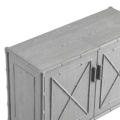 Elstowe Faux Bamboo Small Sideboard, Warm Grey -Daals XXSB 064 GREY detail1