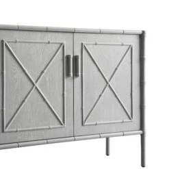 Elstowe Faux Bamboo Small Sideboard, Warm Grey -Daals XXSB 064 GREY detail2