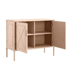 Elstowe Faux Bamboo Small Sideboard, Nude Pink 13 Elstowe Faux Bamboo Small Sideboard, Nude Pink -Daals XXSB 064 NUDE WB4