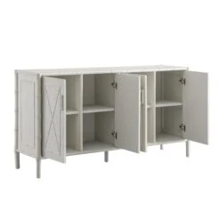 Elstowe Faux Bamboo Large Sideboard, Shaded White 27 Elstowe Faux Bamboo Large Sideboard, Shaded White -Daals XXSB 065 BEIGE WB3