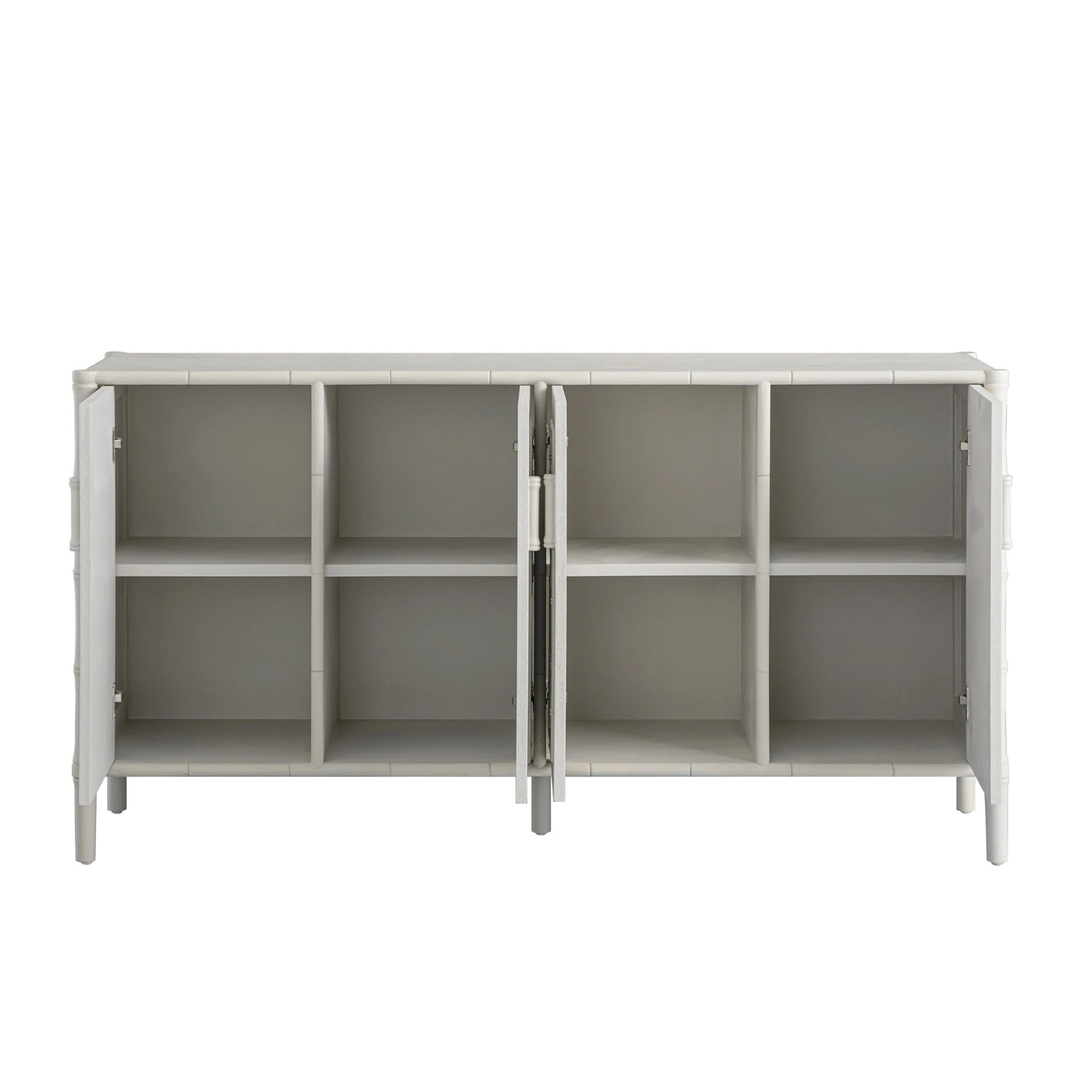 Elstowe Faux Bamboo Large Sideboard, Shaded White 12 Elstowe Faux Bamboo Large Sideboard, Shaded White - Image 12