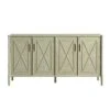 Elstowe Faux Bamboo Large Sideboard, Sage Green