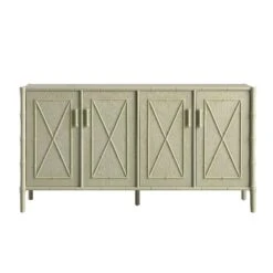 Elstowe Faux Bamboo Large Sideboard, Sage Green
