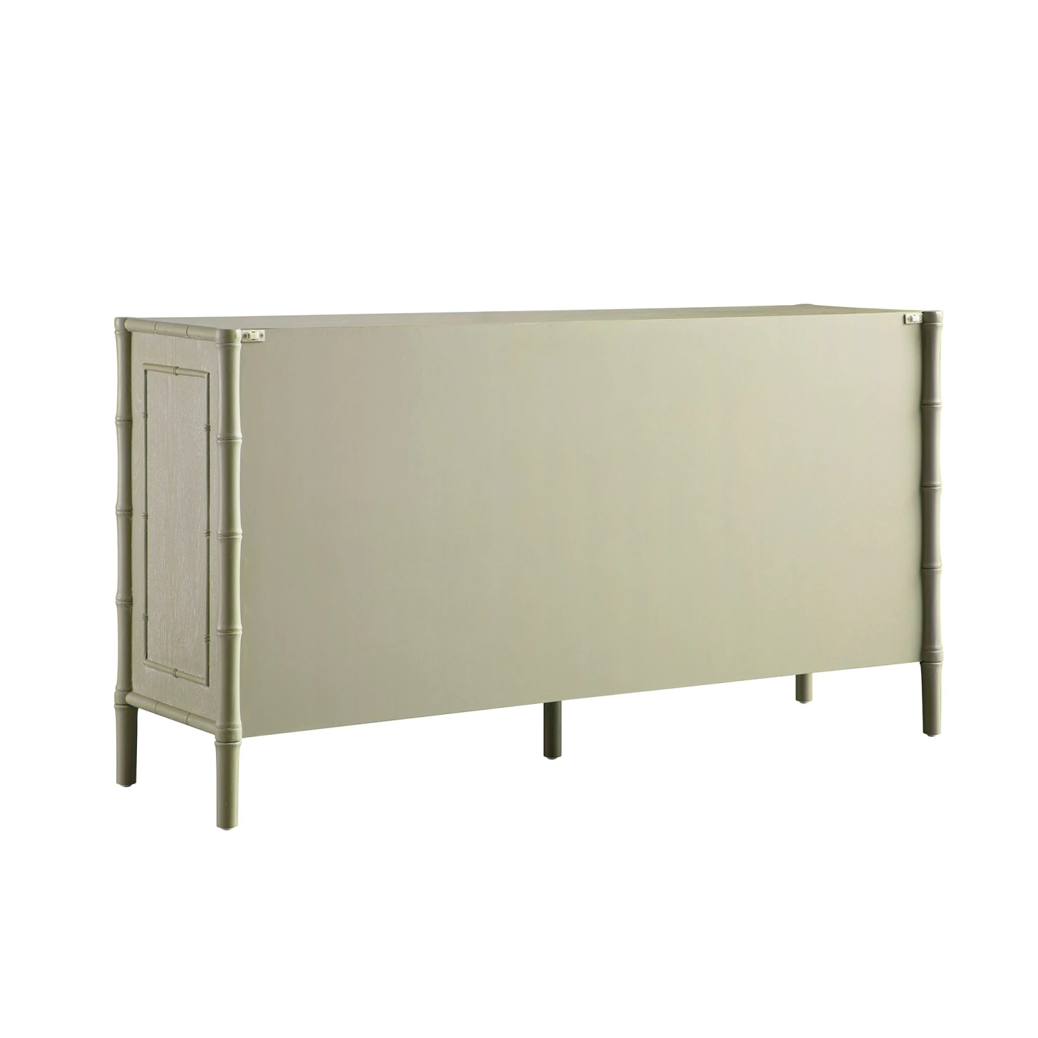 Elstowe Faux Bamboo Large Sideboard, Sage Green 7 Elstowe Faux Bamboo Large Sideboard, Sage Green - Image 7