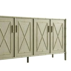 Elstowe Faux Bamboo Large Sideboard, Sage Green 17 Elstowe Faux Bamboo Large Sideboard, Sage Green -Daals XXSB 065 GREEN detail1