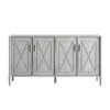Elstowe Faux Bamboo Large Sideboard, Warm Grey