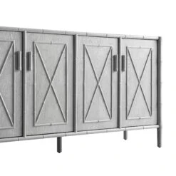 Elstowe Faux Bamboo Large Sideboard, Warm Grey 17 Elstowe Faux Bamboo Large Sideboard, Warm Grey -Daals XXSB 065 GREY detail1