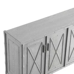 Elstowe Faux Bamboo Large Sideboard, Warm Grey 18 Elstowe Faux Bamboo Large Sideboard, Warm Grey -Daals XXSB 065 GREY detail2