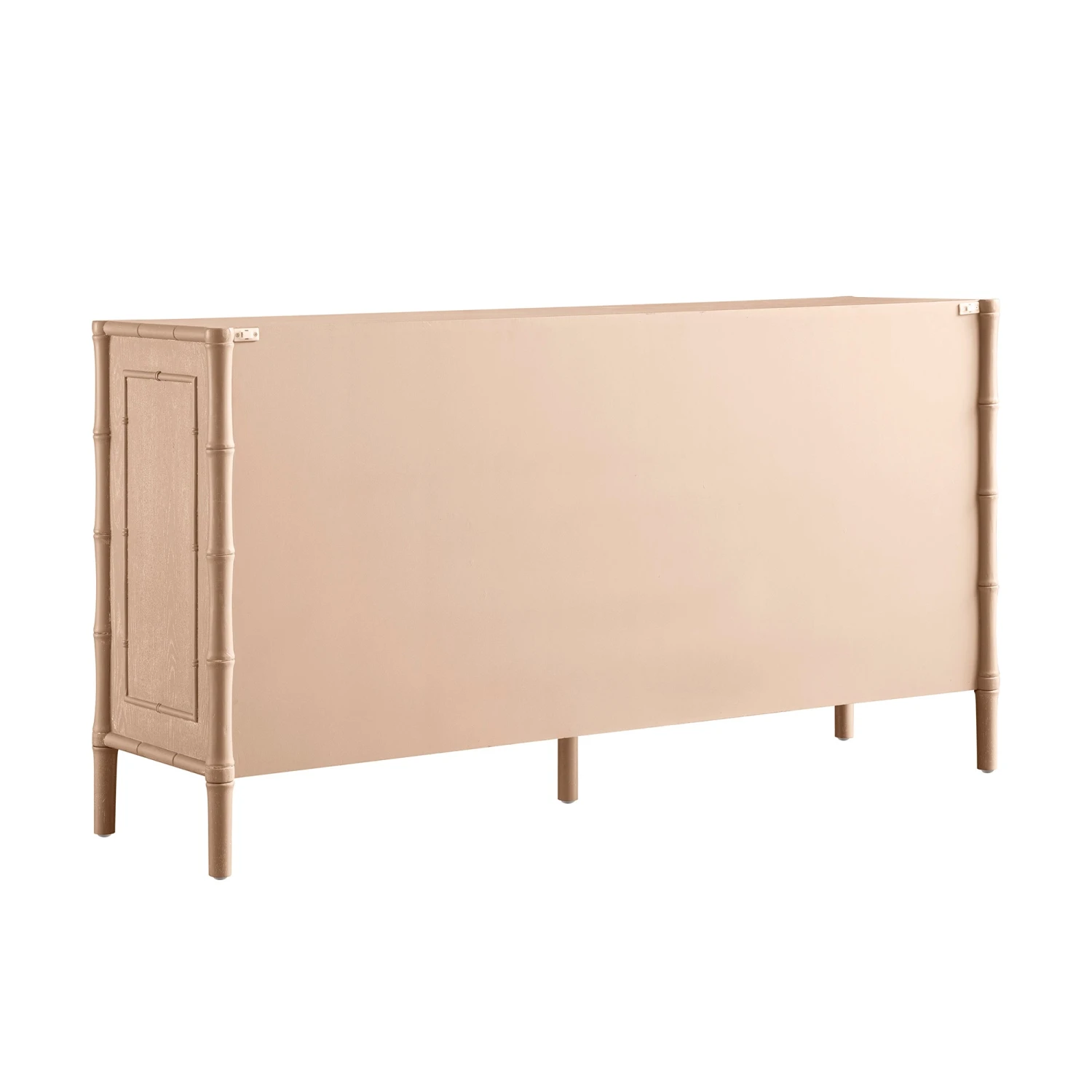 Elstowe Faux Bamboo Large Sideboard, Nude Pink 6 Elstowe Faux Bamboo Large Sideboard, Nude Pink - Image 6