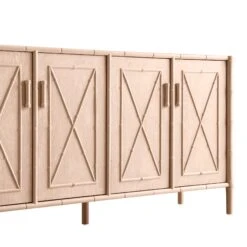 Elstowe Faux Bamboo Large Sideboard, Nude Pink 16 Elstowe Faux Bamboo Large Sideboard, Nude Pink -Daals XXSB 065 NUDE detail1