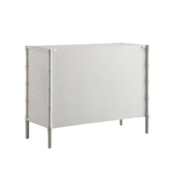 Elstowe Faux Bamboo 1-Door 3-Drawer Sideboard, Shaded White -Daals XXSB 066 BEIGE WB5