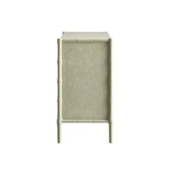 Elstowe Faux Bamboo 1-Door 3-Drawer Sideboard, Sage Green -Daals XXSB 066 GREEN WB4