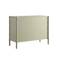 Elstowe Faux Bamboo 1-Door 3-Drawer Sideboard, Sage Green -Daals XXSB 066 GREEN WB5