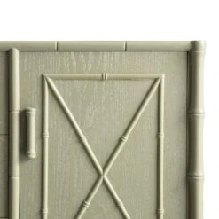 Elstowe Faux Bamboo 1-Door 3-Drawer Sideboard, Sage Green -Daals XXSB 066 GREEN detail4