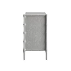 Elstowe Faux Bamboo 1-Door 3-Drawer Sideboard, Warm Grey -Daals XXSB 066 GREY WB4