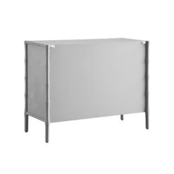 Elstowe Faux Bamboo 1-Door 3-Drawer Sideboard, Warm Grey -Daals XXSB 066 GREY WB5
