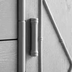 Elstowe Faux Bamboo 1-Door 3-Drawer Sideboard, Warm Grey -Daals XXSB 066 GREY detail4