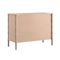 Elstowe Faux Bamboo 1-Door 3-Drawer Sideboard, Nude Pink -Daals XXSB 066 NUDE WB5