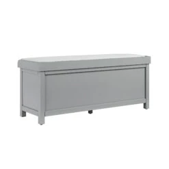 Chantilly Mid Grey Carved Storage Bench -Daals XXST 016 GREY WB7