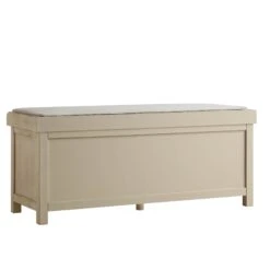 Chantilly Whitewashed Carved Storage Bench -Daals XXST 016 WHITEWASH WB6