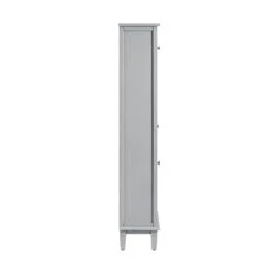 Chantilly Mid Grey Carved Bathroom Tallboy Cabinet -Daals XXTALL 058 GREY WB4