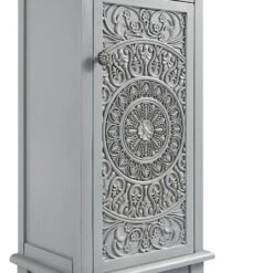 Chantilly Mid Grey Carved Bathroom Tallboy Cabinet -Daals XXTALL 058 GREY detail2