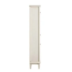 Chantilly Whitewashed Carved Bathroom Tallboy Cabinet -Daals XXTALL 058 WHITEWASH WB5
