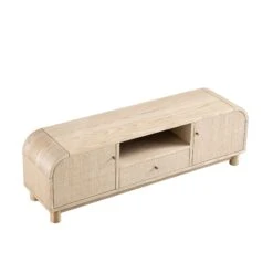 Maude TV Unit, Natural Ash With Raffia -Daals XXTV 048 NAT RAF WB4