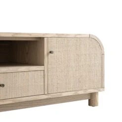 Maude TV Unit, Natural Ash With Raffia -Daals XXTV 048 NAT RAF detail2