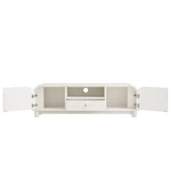 Maude TV Unit, Washed White Ash With Raffia -Daals XXTV 048 WHITE RAF WB4