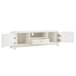 Maude TV Unit, Washed White Ash With Raffia -Daals XXTV 048 WHITE RAF WB5