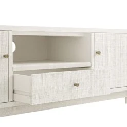 Maude TV Unit, Washed White Ash With Raffia -Daals XXTV 048 WHITE RAF detail2