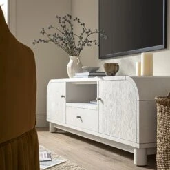 Maude TV Unit, Washed White Ash -Daals XXTV 049 WHITE WHITE scene4