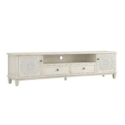 Chantilly Whitewashed 200cm Wide TV Unit -Daals XXTV 055 WHITEWASH WB2