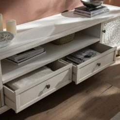 Chantilly Whitewashed 200cm Wide TV Unit -Daals XXTV 055 WHITEWASH scene6