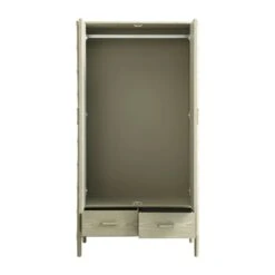 Elstowe Faux Bamboo Double Wardrobe, Sage Green -Daals XXWARD 068 GREEN WB4