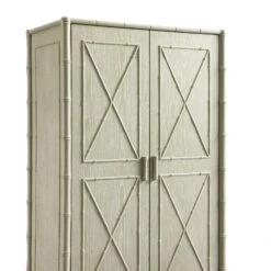 Elstowe Faux Bamboo Double Wardrobe, Sage Green -Daals XXWARD 068 GREEN detail1